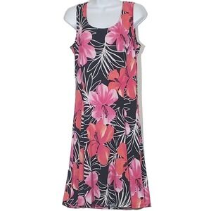 Easywear by Chico’s S 8-10 Sleeveless Jersey Knit Floral Wrinkle Resistant Dress